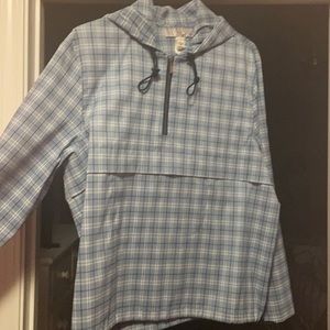 Vintage plaid half zip